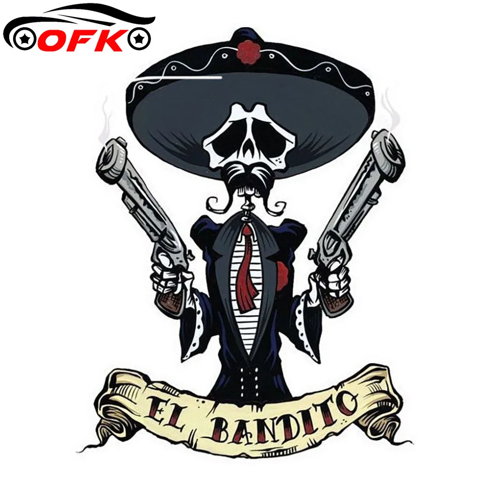 Car Accessories On Amazon - 자동차 액세서리 EL BANDITO 해골 스티커