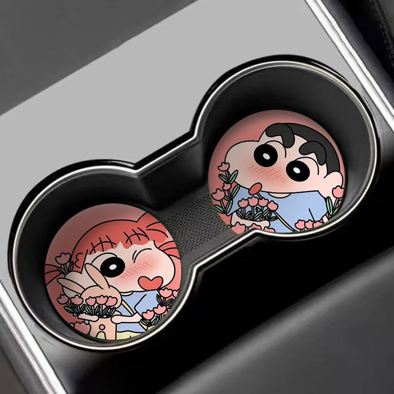 크레용신짱 귀여운 만화 자동차 컵받침 카와이 독창적인  - Car Accessories Japanese 리뷰 및 가격