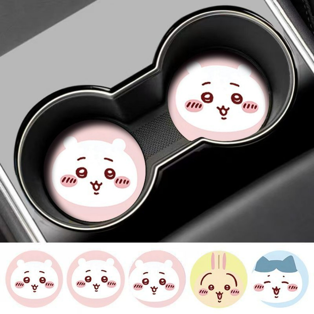 2개입 치이카와 자동차 미끄럼 방지 컵 매트 귀여운 만 - Car Accessories Japanese 리뷰 및 가격