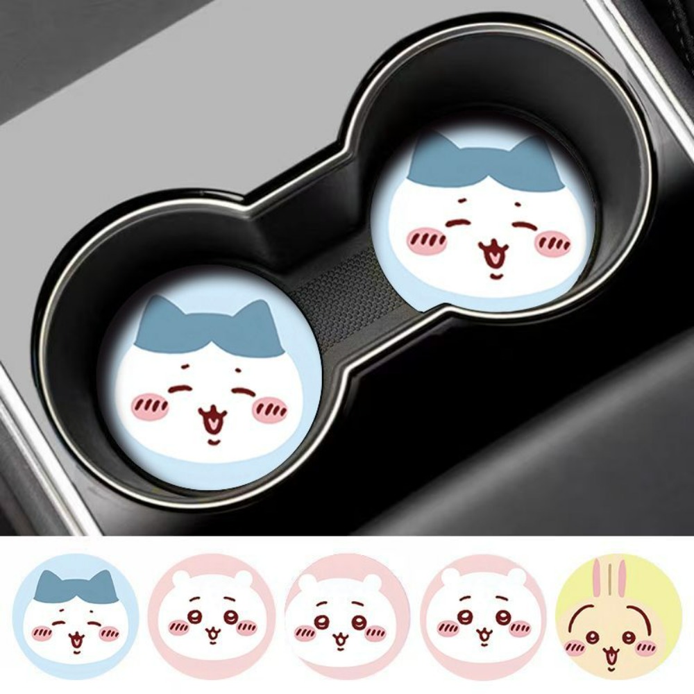 2개입 치이카와 자동차 미끄럼 방지 컵 매트 귀여운 만 - Car Accessories Japanese 리뷰 및 가격
