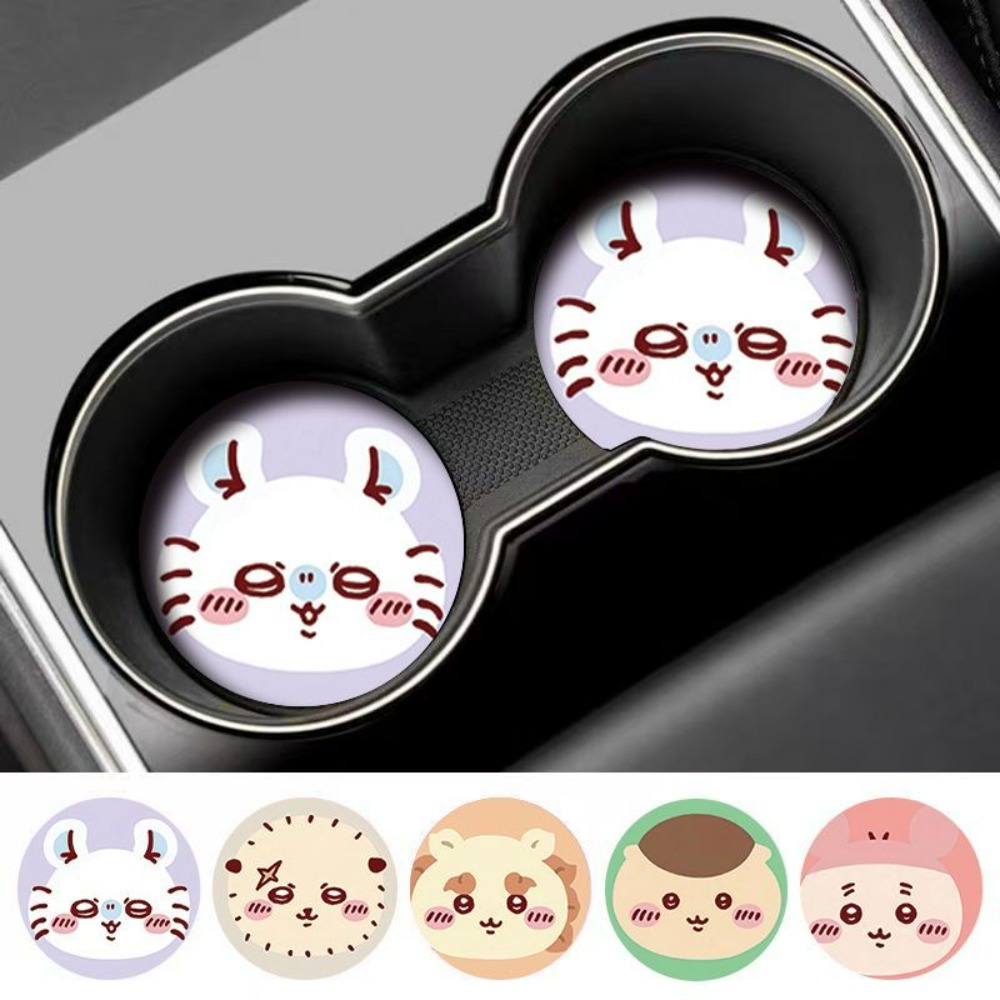 2개입 치이카와 자동차 미끄럼 방지 컵 매트 귀여운 만 - Car Accessories Japanese 리뷰 및 가격