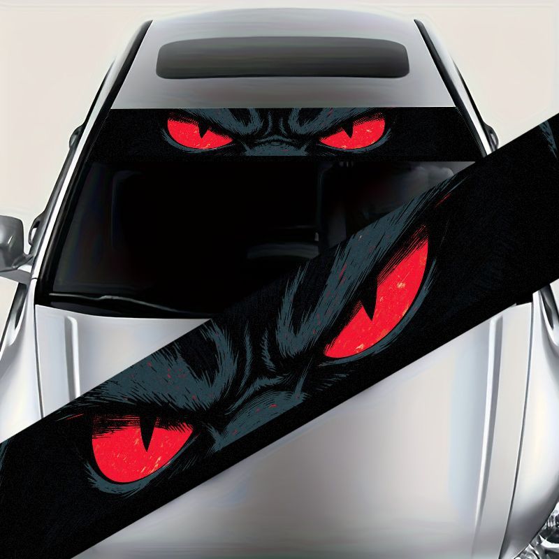 자동차 앞유리 선바이저 배너 데칼 악마의 붉은 눈 그래 - Car Accessories On Amazon 리뷰 및 가격