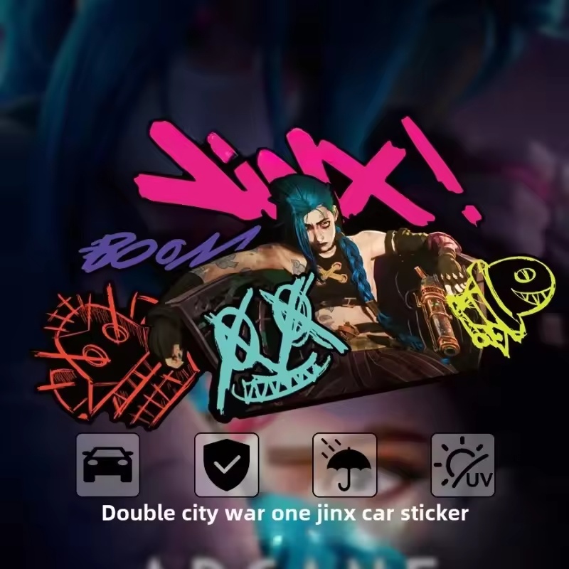 Arcane Jinx 그래피티 반사 자동차 스티커 전기 - Car Accessories On Amazon 리뷰 및 가격
