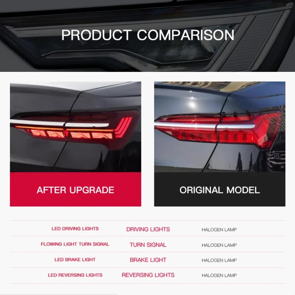 A6 C8 테일램프 2019-2024 A6L 업그레이드 - Car Accessories Rear 리뷰 및 가격