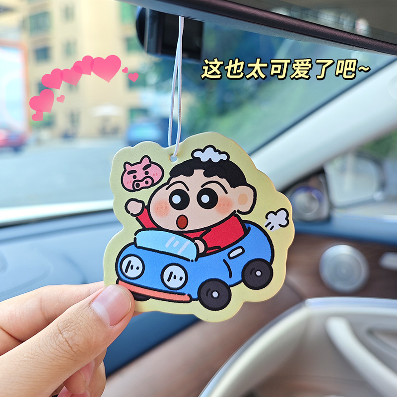 귀여운 신짱 자동차 방향제, 룸미러 장식용 향기 카드, - Car Accessories Perfume 리뷰 및 가격