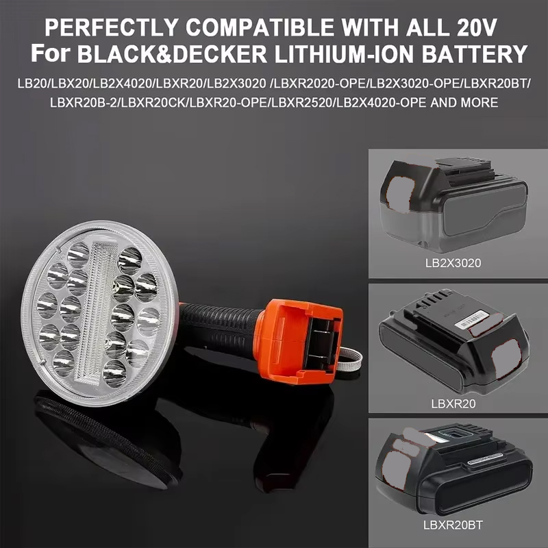 블랙앤데커 20V 리튬 배터리용 2000LM LED 작 - Car Accessories Job 리뷰 및 가격